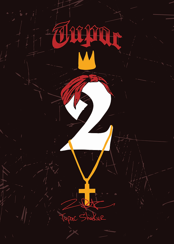 Tupac Shakur Minimalist Tribute Poster