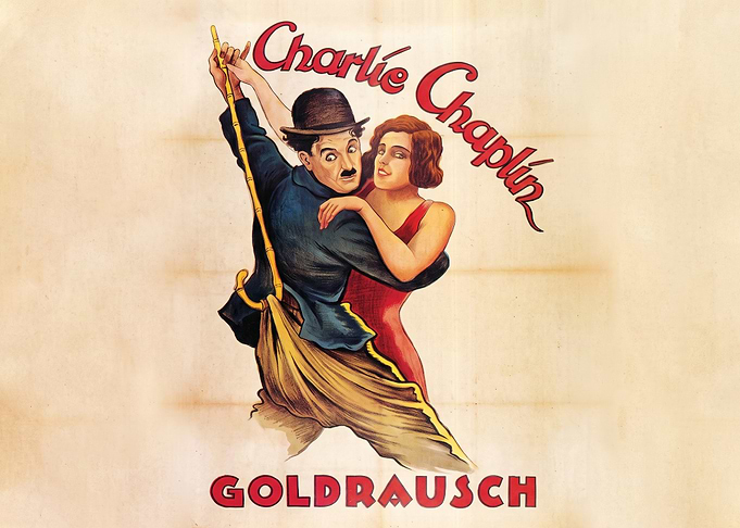 Charlie Chaplin Goldrausch Vintage Poster