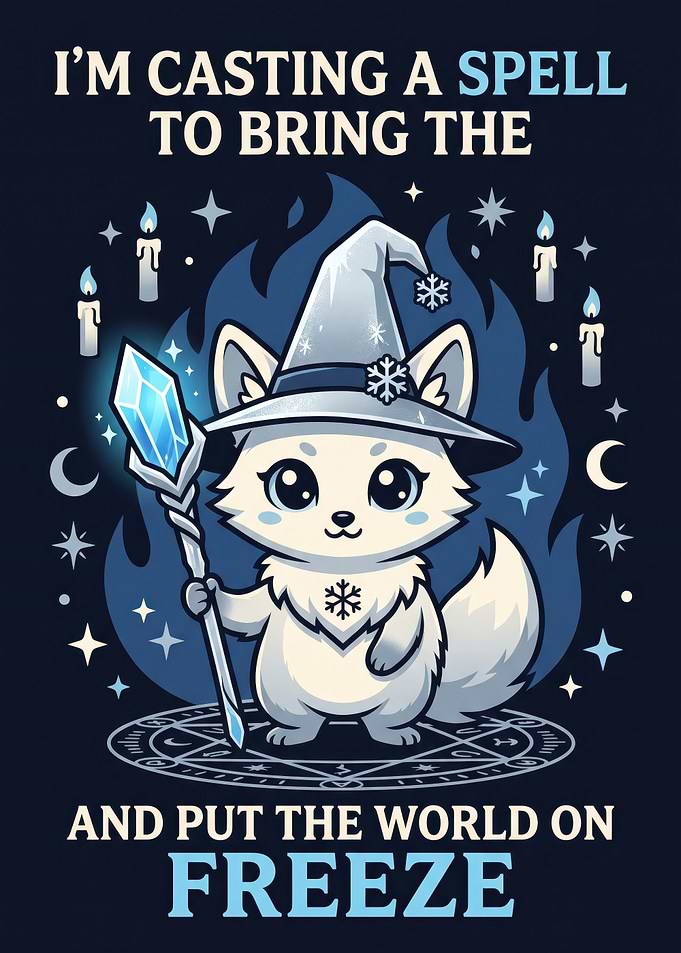 Cute Ice Fox Wizard