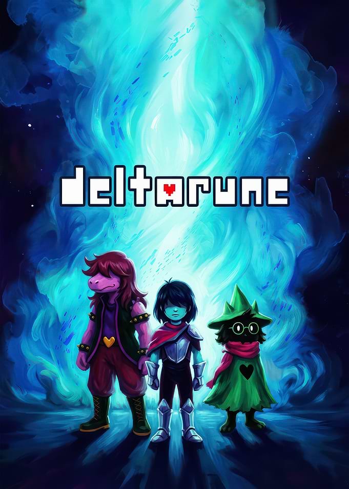 Deltarune Game Poster with Main Trio