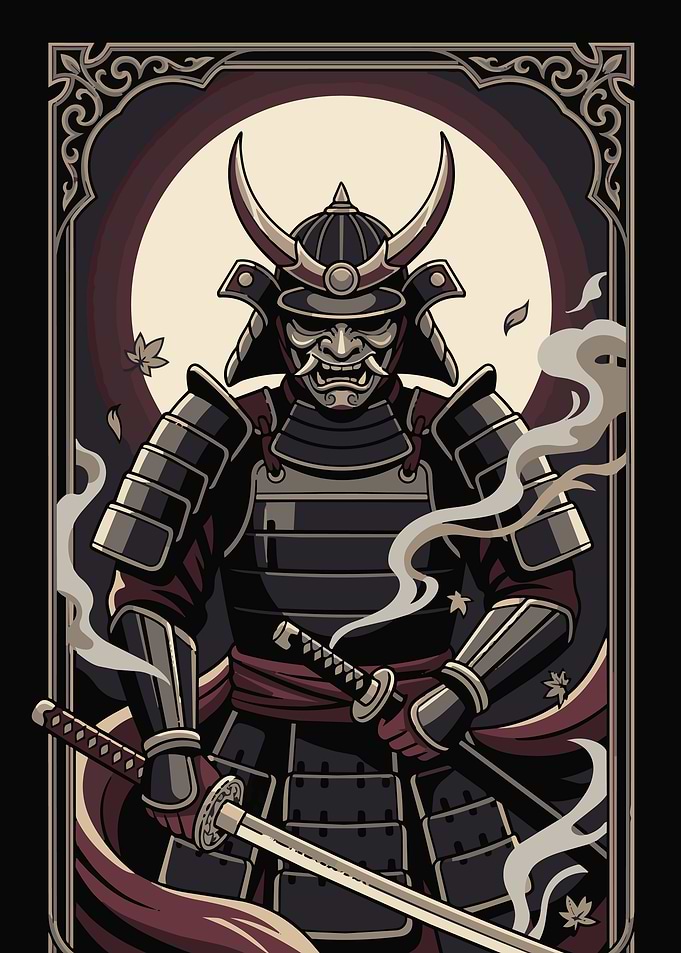 Samurai Warrior in Traditional Armor
