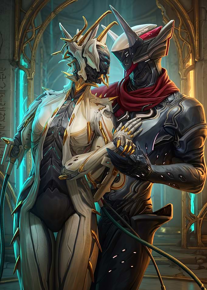 Warframe Digital Art of Two Characters