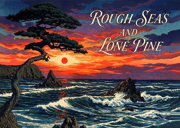 Rough Seas and Lone Pine Print