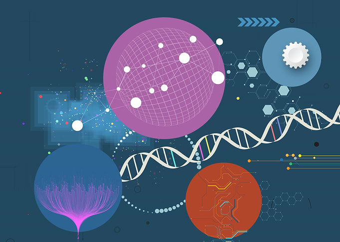 Abstract Science and Technology Infographic
