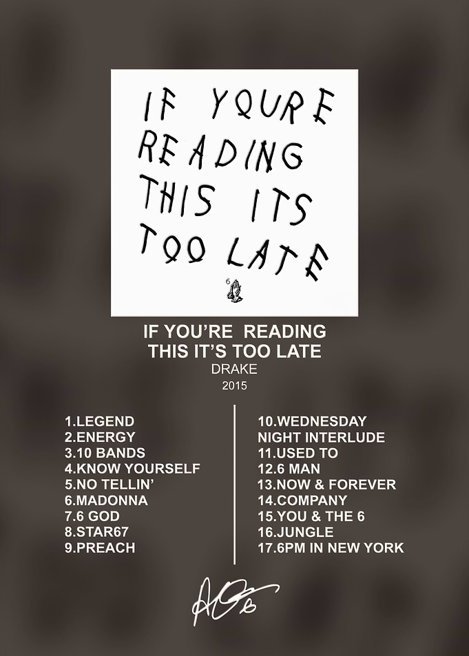 Drake If You're Reading This Album Poster