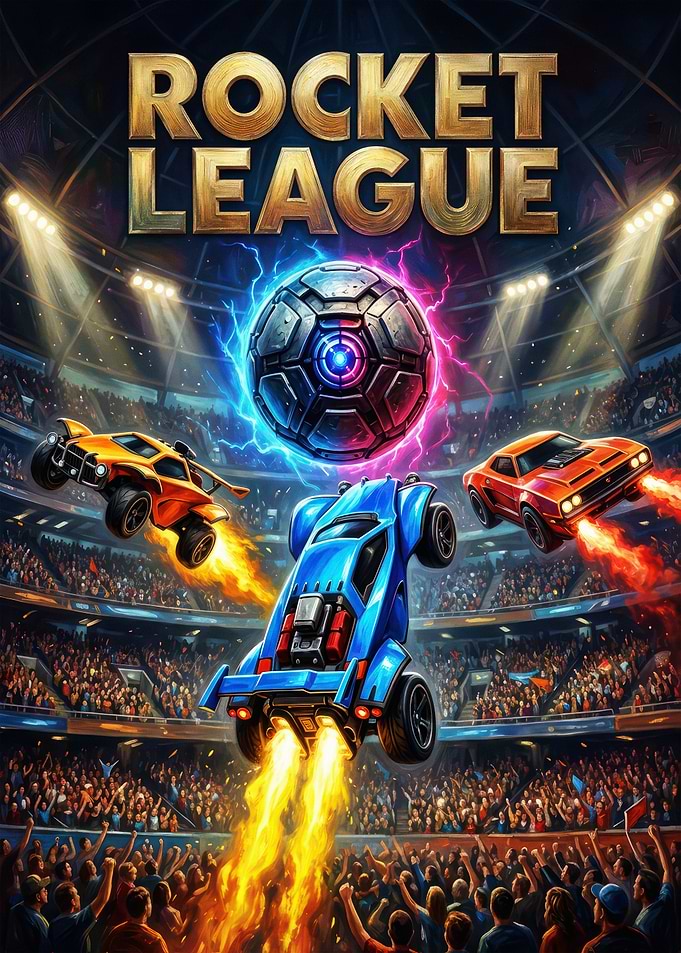 Rocket League Competitive Arena Action