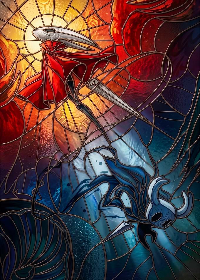 Hollow Knight Stained Glass Art