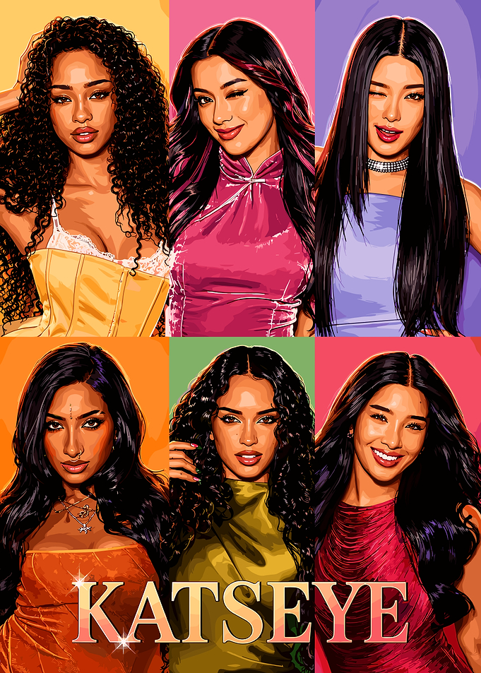 Katseye Group Portrait Pop Art