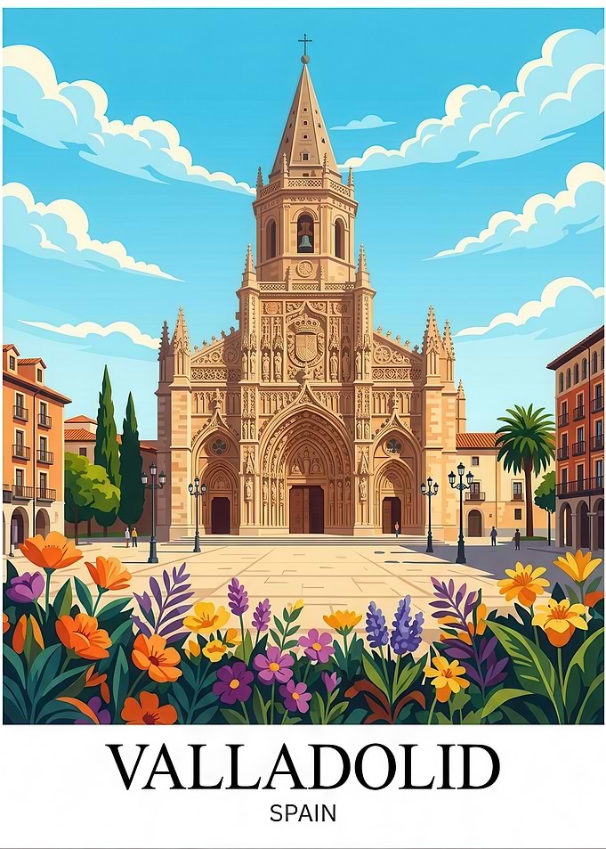 Valladolid Spain Travel Poster