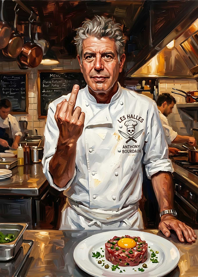 Anthony Bourdain in Professional Kitchen