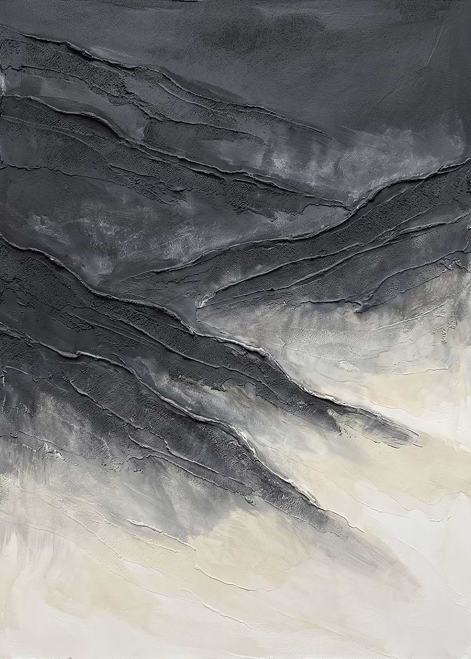 Alpine Mist Slate Ridge Layered Art