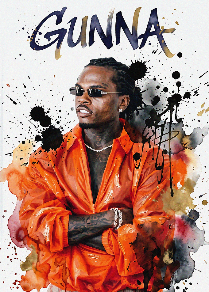 Gunna Artistic Portrait Poster