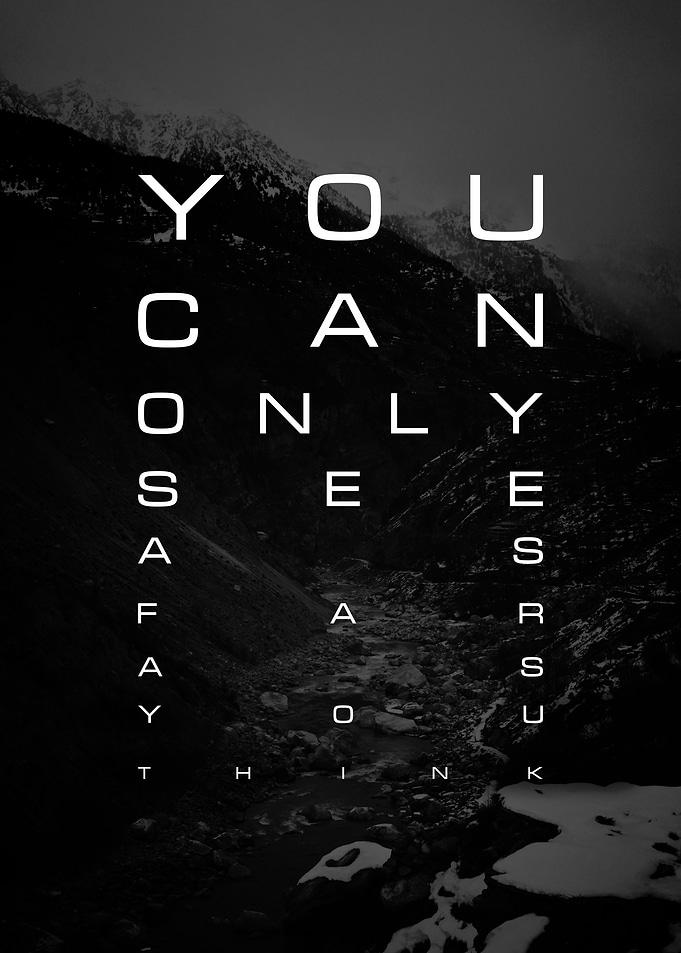 Inspirational Quote Over Mountain Landscape