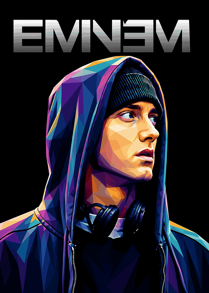 Eminem Low Poly Portrait Art