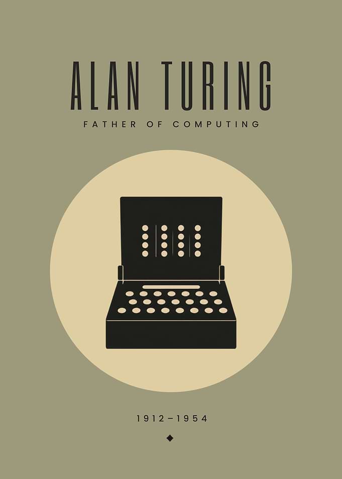 Alan Turing Minimalist Poster