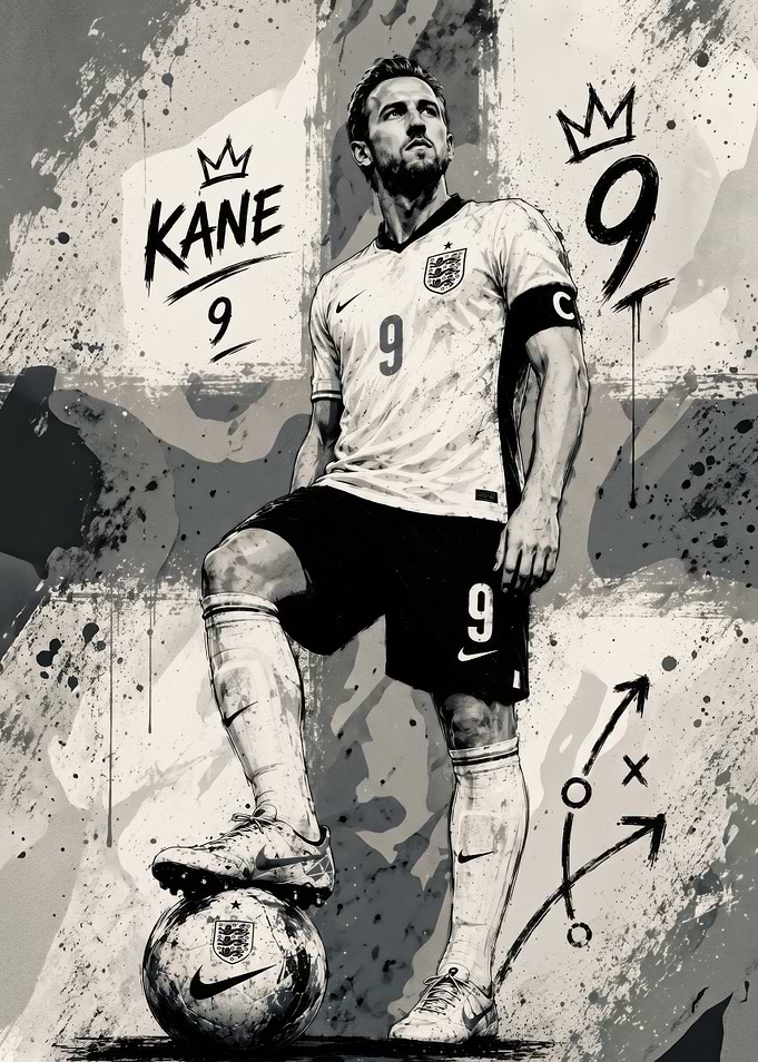 Harry Kane England Soccer Poster