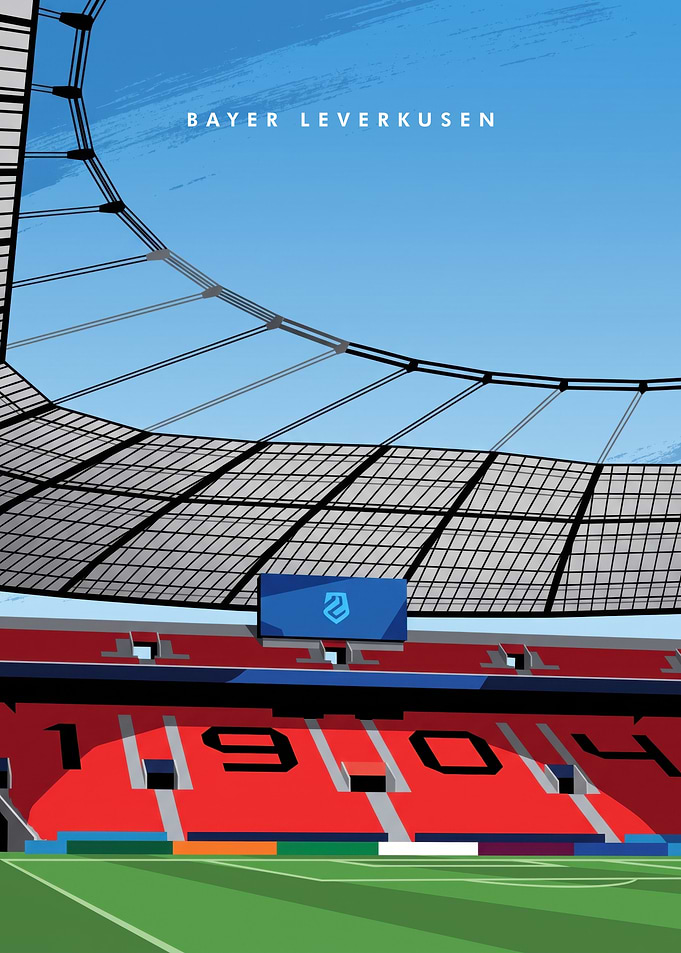 Bayer Leverkusen Stadium Minimalist Poster