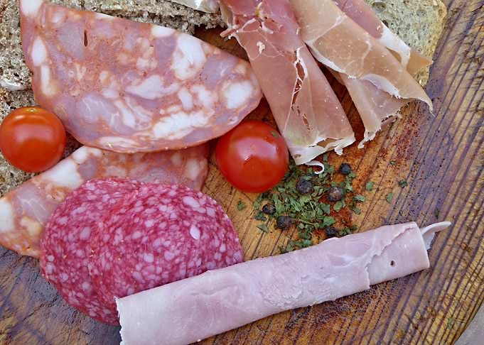 Assorted Charcuterie Board with Cold Cuts