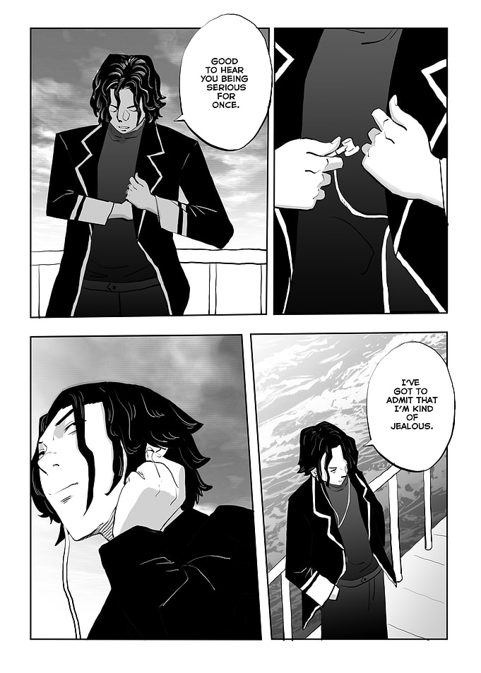 Manga Panel of a Serious Character