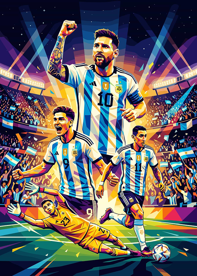 Argentina National Football Team Victory Art