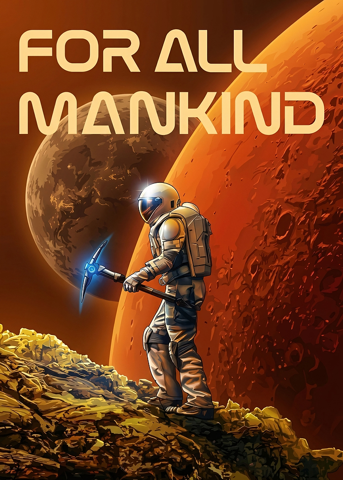 For All Mankind Space Poster