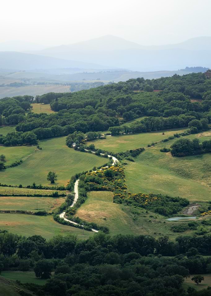 Winding Country Road in Tuscany
