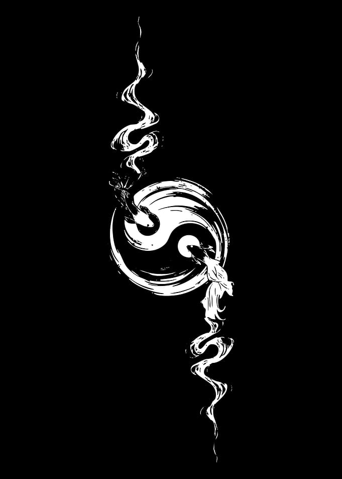 Yin Yang Koi Fish Design