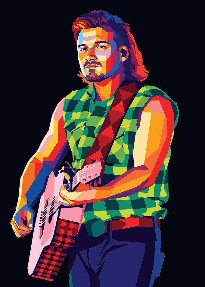 Morgan Wallen WPAP Pop Art Portrait
