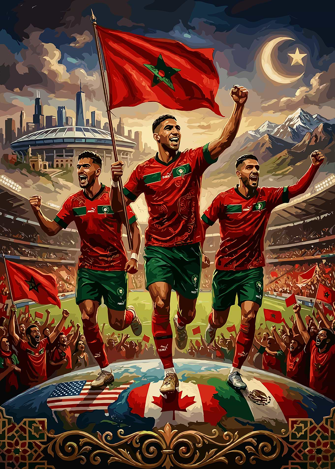 Moroccan Soccer Team Victory Celebration