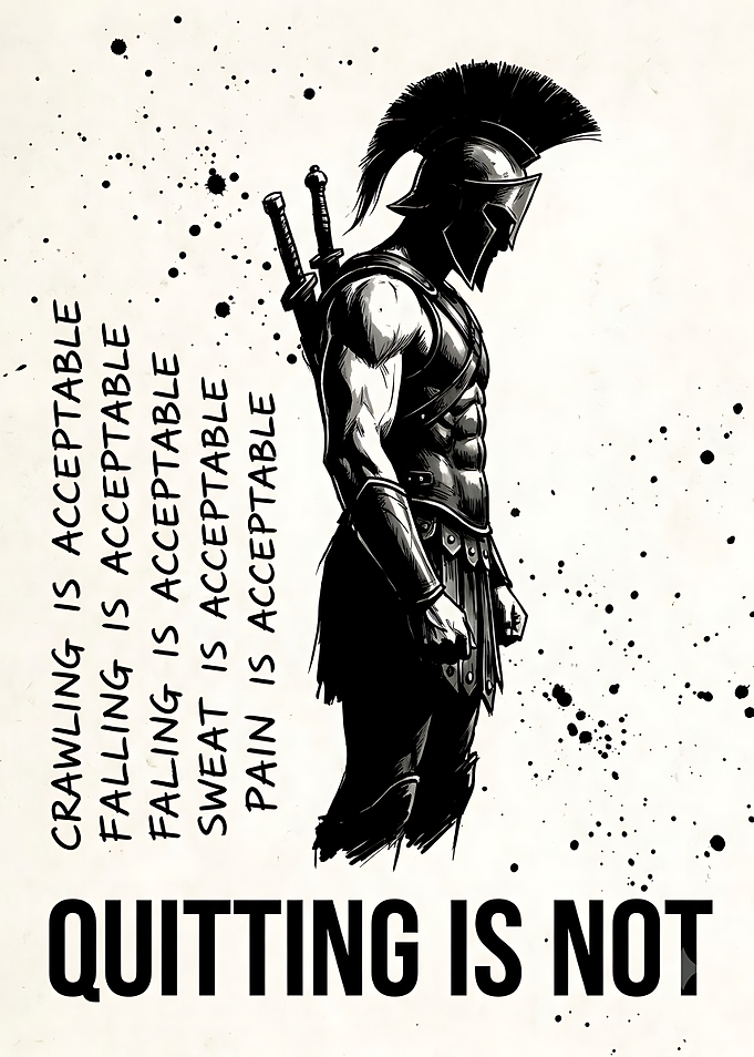 Spartan Warrior Motivational Poster