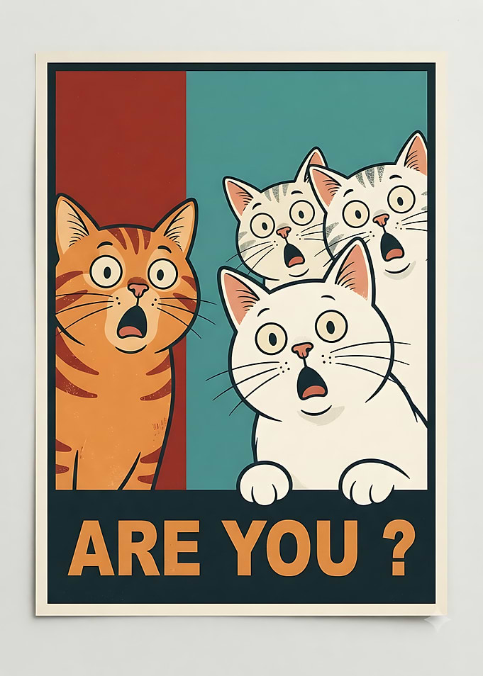 Shocked Cats Poster