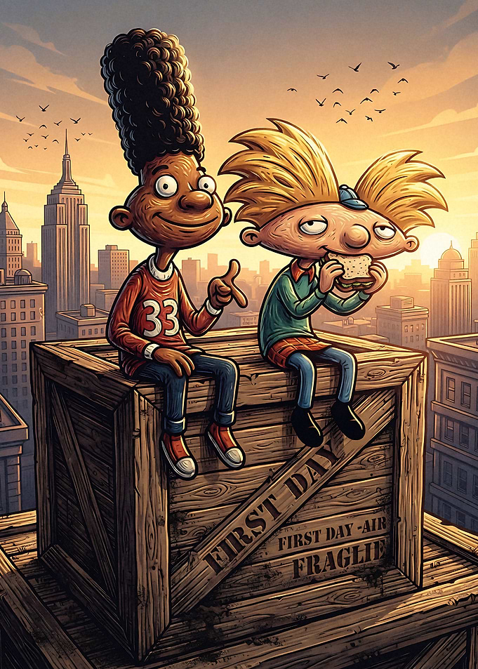 Hey Arnold and Gerald Rooftop Scene
