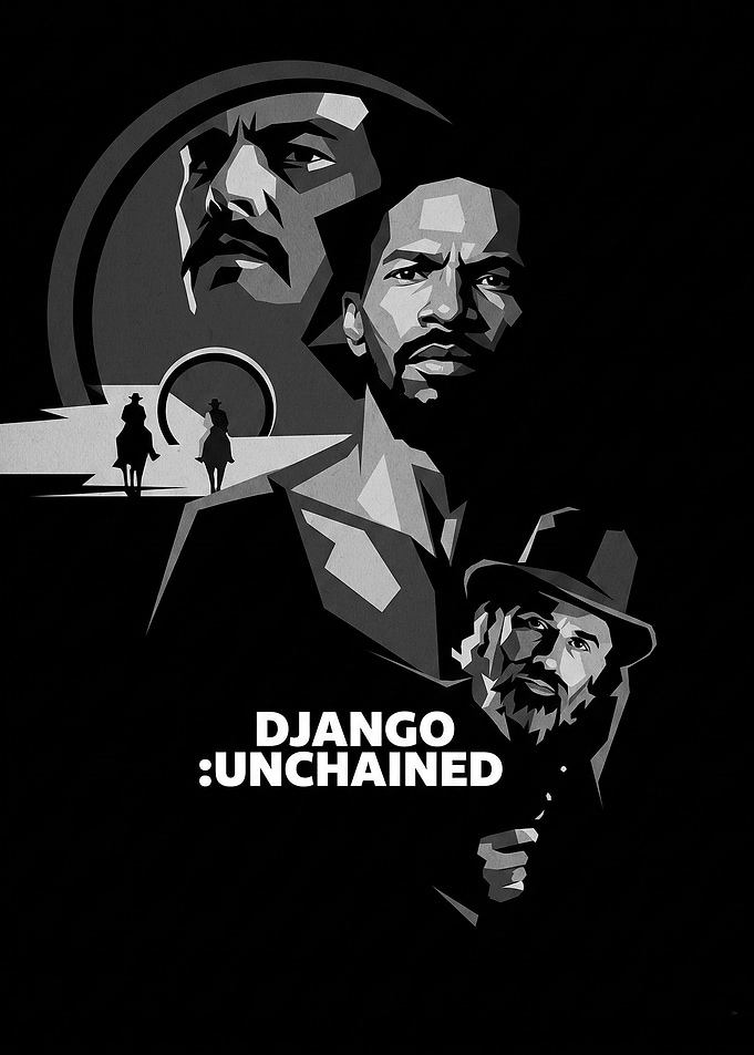 Django Unchained Minimalist Movie Poster