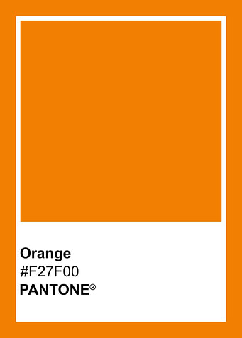 Pantone Orange Color Swatch