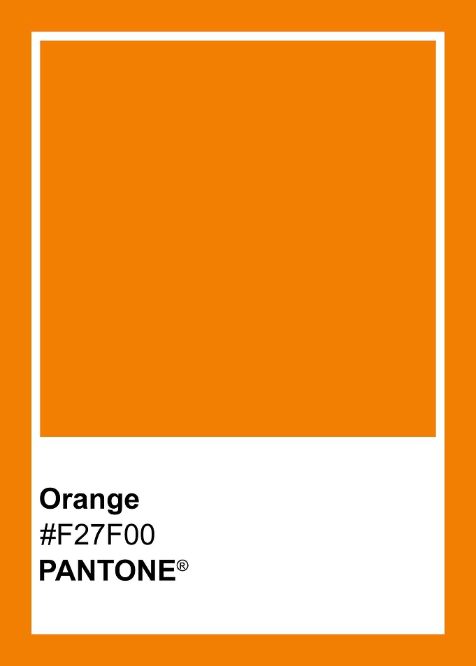 Pantone Orange Color Swatch