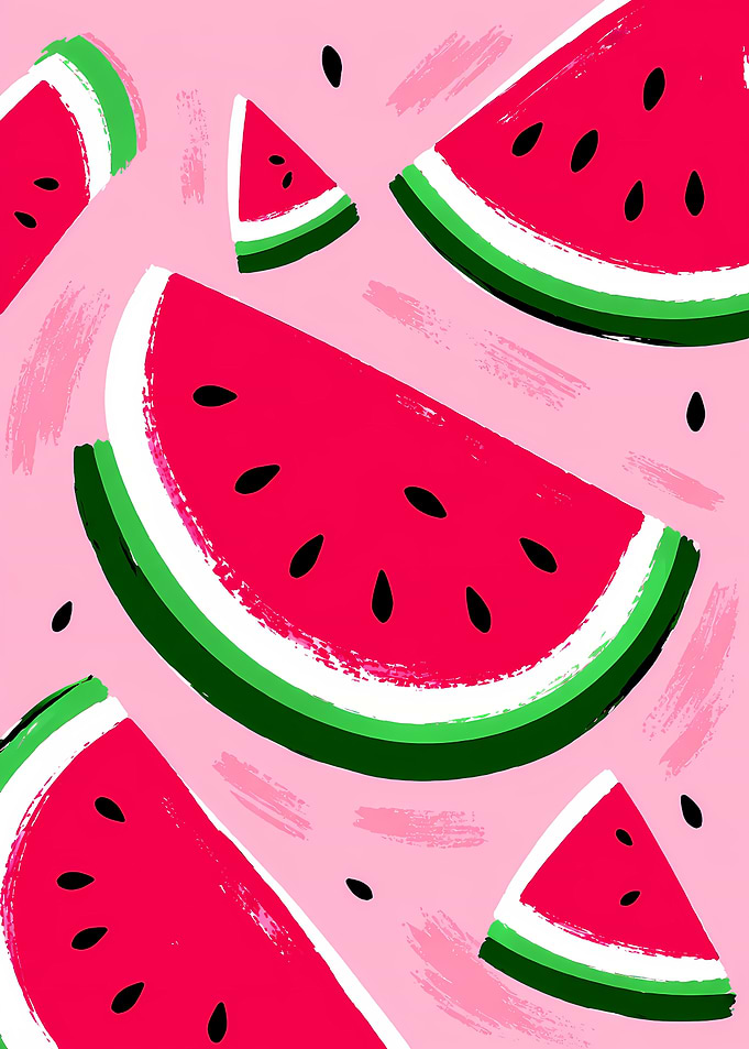 Vibrant Watermelon Slice Pattern