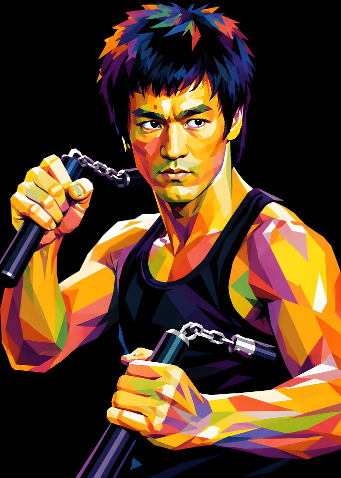 Bruce Lee Pop Art Portrait