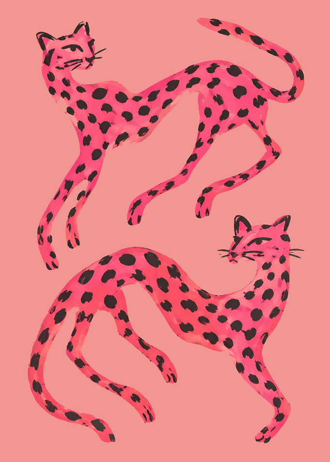 Pink Leopard Pattern Art