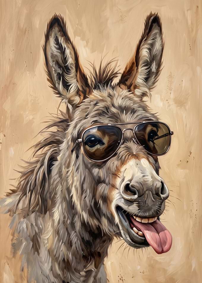 Cool Donkey Wearing Sunglasses