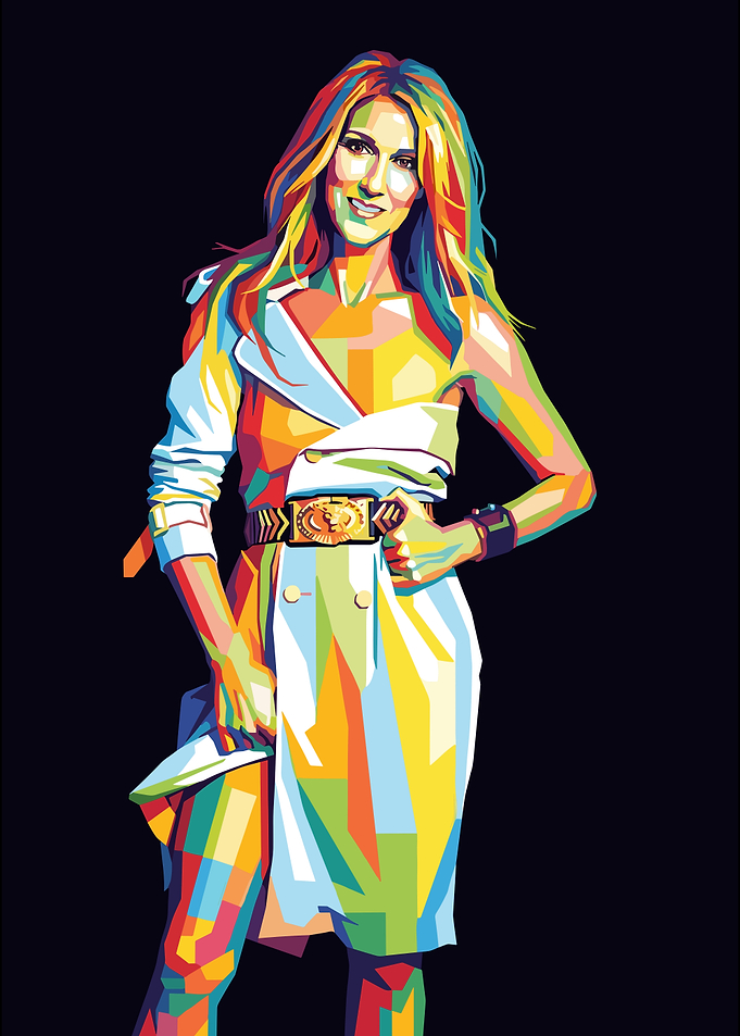 Celine Dion Pop Art Portrait