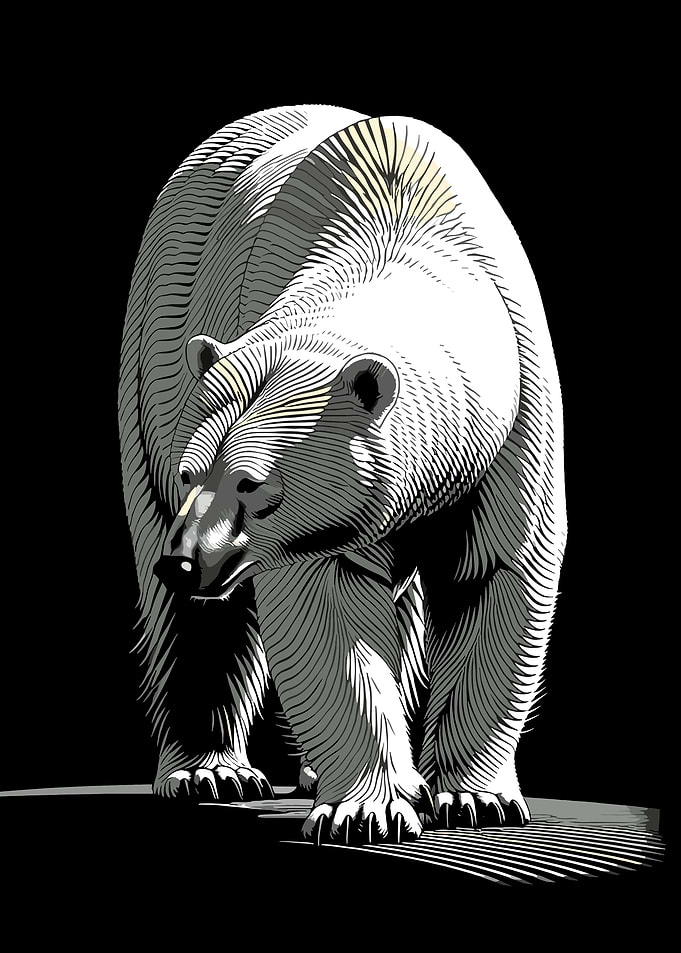 Stylized Polar Bear Illustration