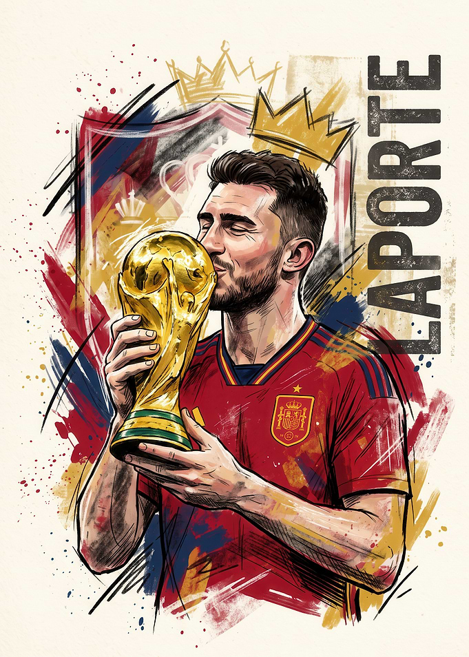 Aymeric Laporte Victory Illustration