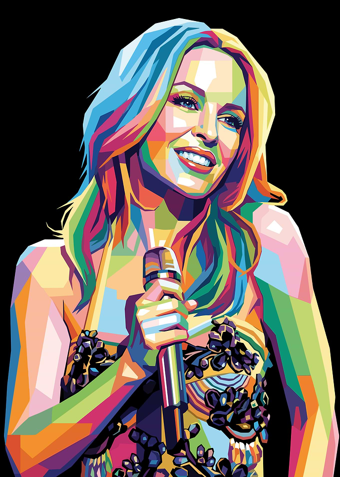 Kylie Minogue WPAP Pop Art Portrait