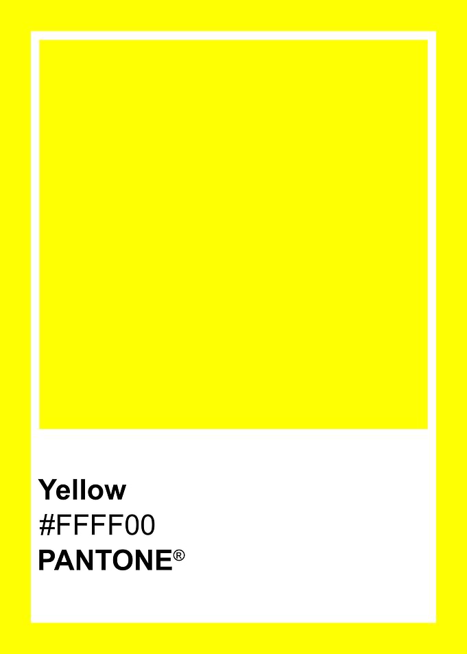 Pantone Yellow Color Swatch