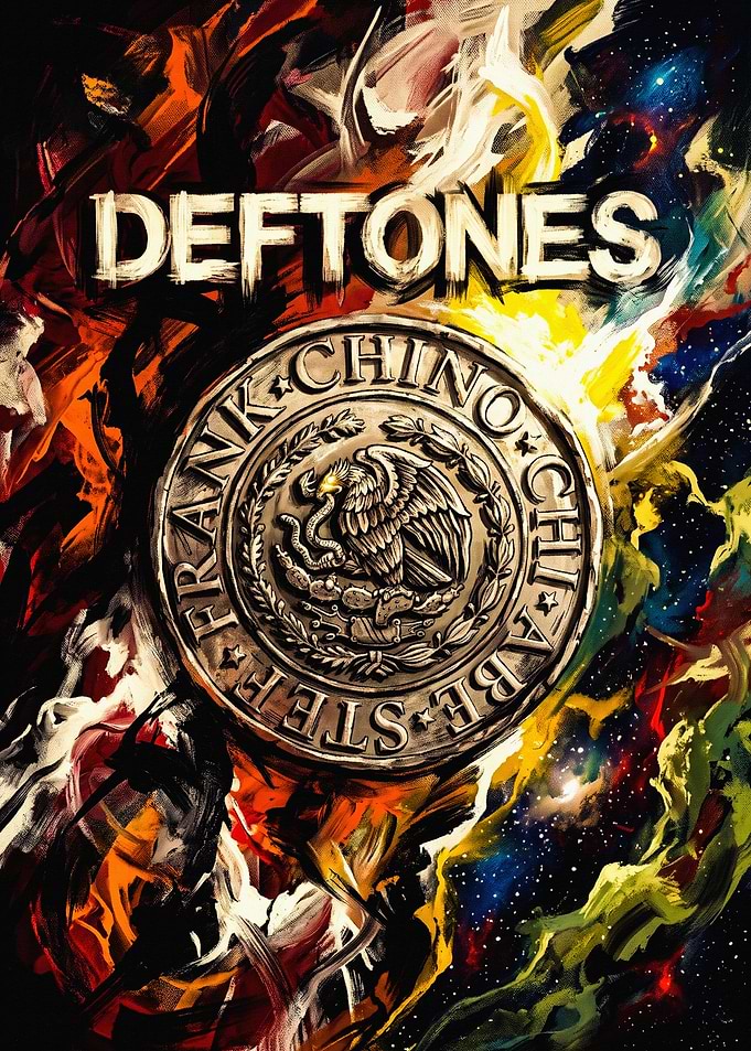 Deftones Band Art with Mexican Emblem