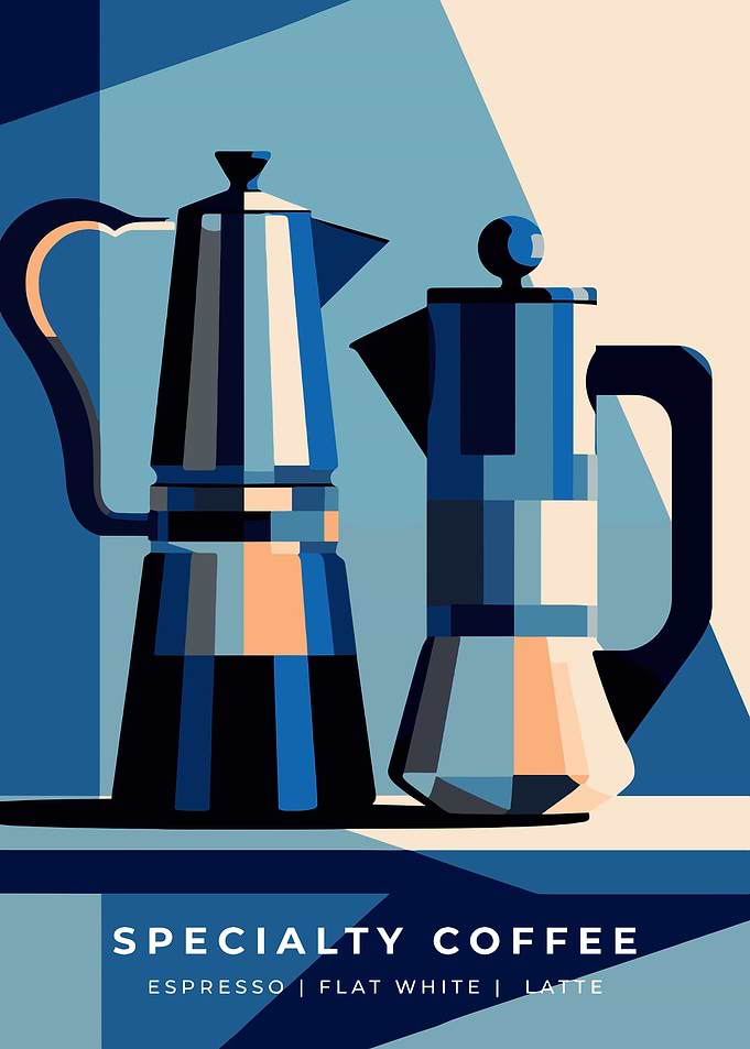 Specialty Coffee Moka Pot Poster