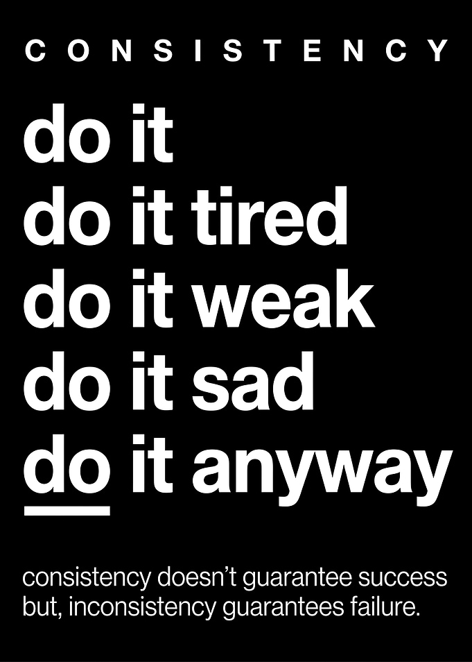 Consistency Motivational Quote Poster