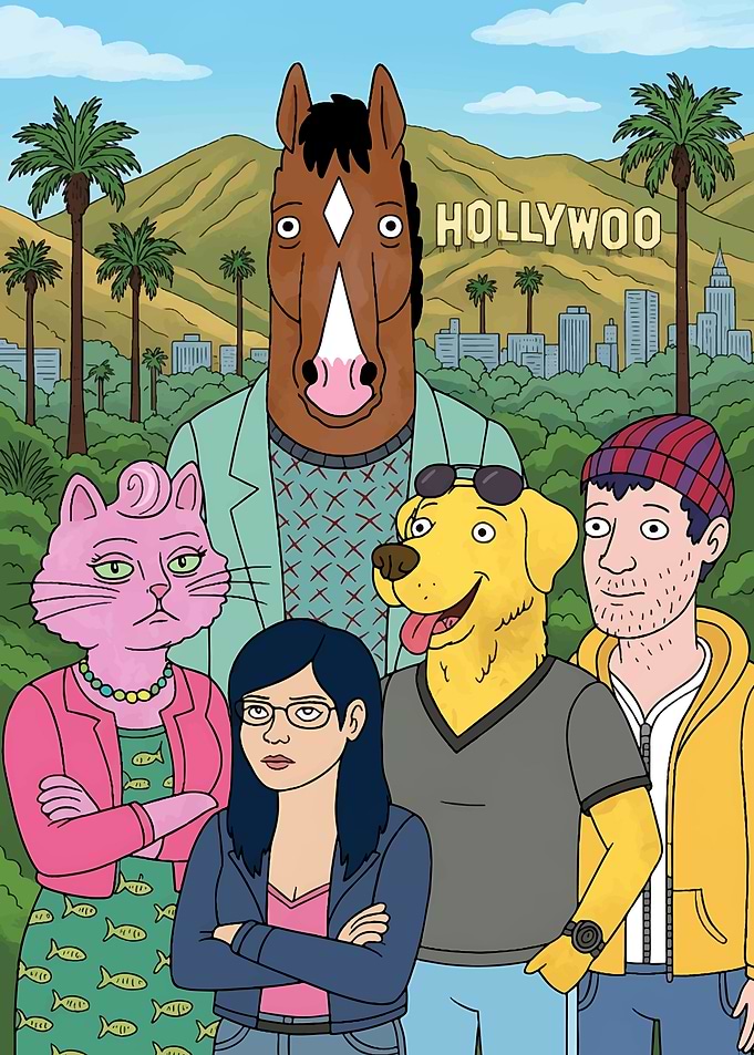 Bojack Horseman Main Cast Illustration