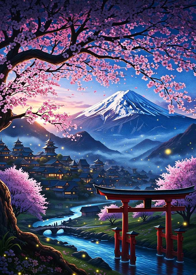 Mount Fuji & Cherry Blossoms