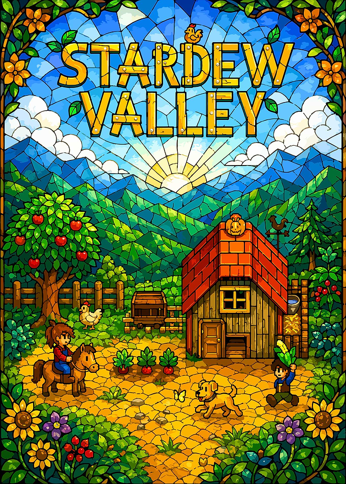 Stardew Valley Stained Glass Art